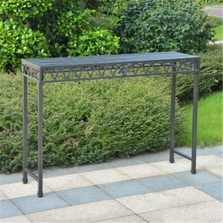 International Caravan Segovia Iron Console Table, Antique Black 3505-WT-ANT-BK